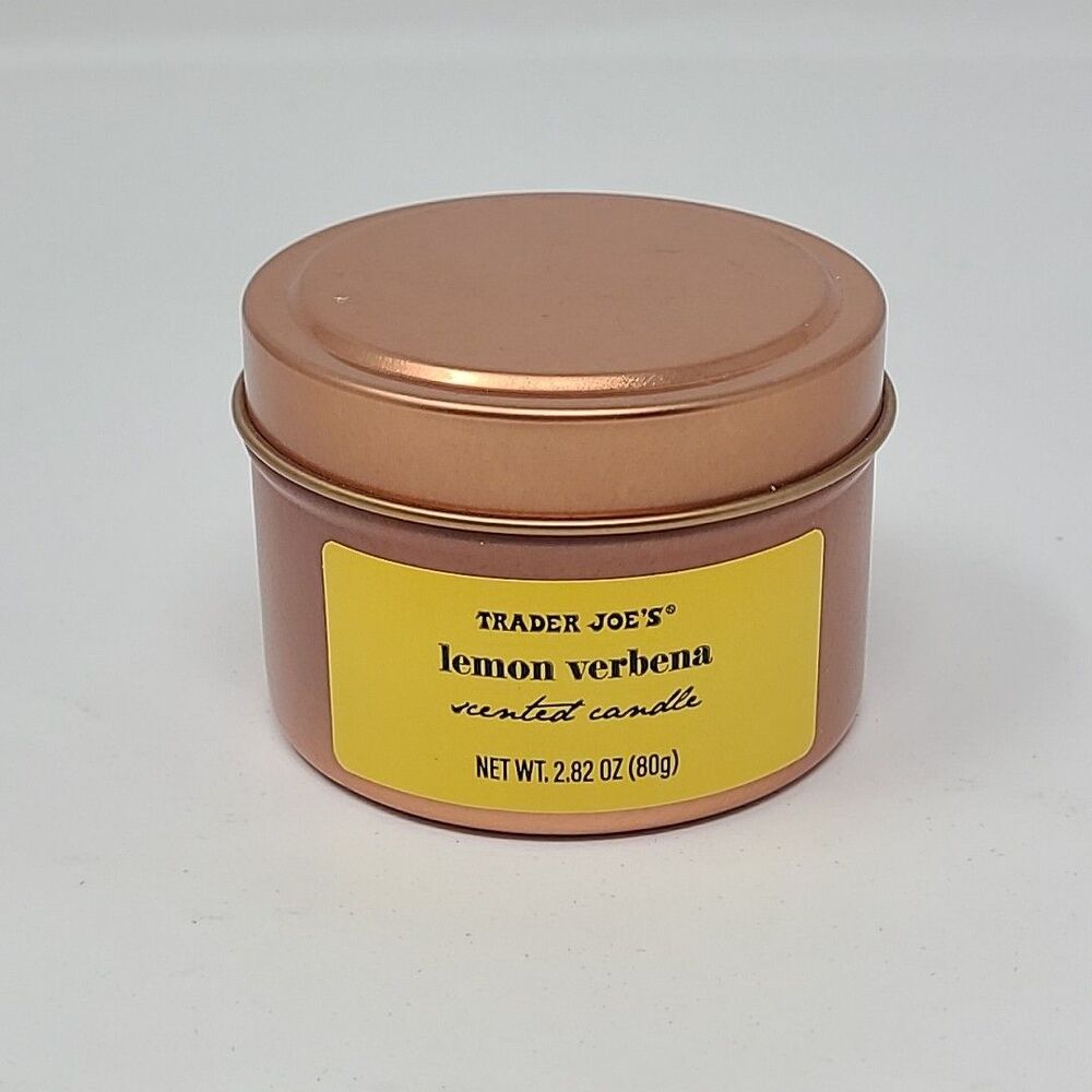 NEW TRADER JOE’S LEMON VERBENA SCENTED MINI CANDLE 2.82 OZ